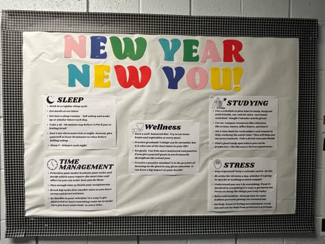 Wellness RA Bulletin Board, Mental Health, Studying, Time Management, Sleep, Stress, College Bulletin Board, New Semester Bulletin Board, New Year Bulletin Board Back To School College Bulletin Boards, New Semester Bulletin Board, Ra Bulletin Board Ideas Spring, Bulletin Board Ideas For Ra, New Year Ra Bulletin Board, Spring Semester Bulletin Boards, Spring Ra Bulletin Boards, Wellness Bulletin Boards, Health And Wellness Bulletin Boards