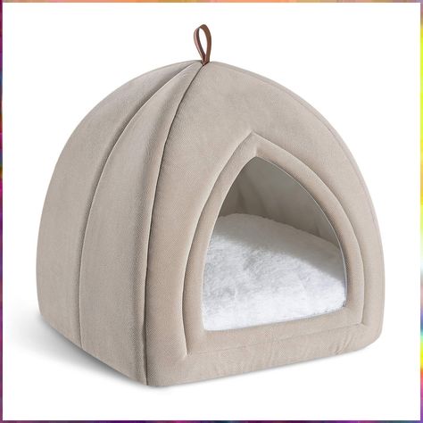 Bedsure Cat Bed for Indoor Cats, Cat Houses, Small Dog Bed - 15/19 inches 2-in-1 Cat Tent, Kitten Bed, Cat Hut, Cat Cave with Dog Tent Bed, Cat Hut, Kitten Bed, Outdoor Cat Shelter, Bed Cave, Small Dog Bed, Cave Bed, Dog Tent, Kitten Beds