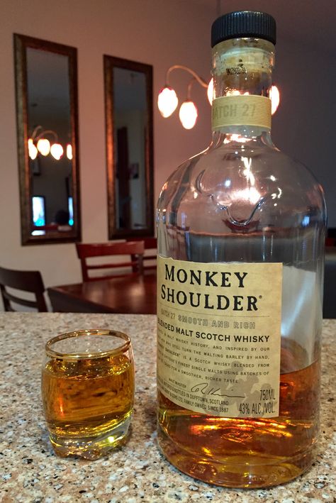 Monkey Shoulder - Blended Malt Scotch Whisky, Smooth and Rich Monkey Shoulder Whiskey, Brass Monkey Drink, Monkey Shoulder, Mortlach Whisky, Pretty Alcoholic Drinks, Blended Scotch Whisky, Funny Prank Videos, Prank Videos, Cigars And Whiskey