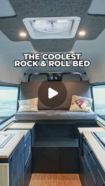 Custom Campervan Builds & Conversions | Car Camper Kits on Instagram: "Ever seen a Sprinter bed like this? 😏   Our team built an innovative rock and roll system that makes a huge sleeping area when deployed in bed mode. In couch mode, it opens up more of the van for daytime use and gives you and your crew a comfy place to hang 👩‍🌾👨‍🍳👩‍🎨  Would you like to see something like this available as a kit for your campervan? This conversion was done in our custom shop but we’re always looking for ideas for our next big offering! 😊" Campervan Bed, Rock And Roll Bed, Van Bed, Camper Beds, Comfy Place, Car Camper, House On Wheels, Team Building, Camper Van