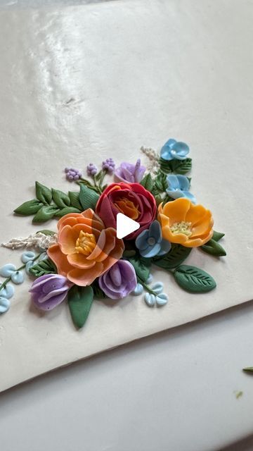 Handmade polymer clay earrings & accessories on Instagram: "Last flower for the last floral slab before @nwfgs in a couple of weeks! I’ve enjoyed making these but I’m ready to move on to something else for a little while. 😅  #florals #flowers #flowersmakemehappy #flowersmakemesmile #flowersmakepeoplehappy #flowerpower #flowerandgardenshow #seattleflowerandgardenshow #seattle" Floral Polymer Clay Earrings Tutorial, How To Make Polymer Clay Flowers, Polymer Clay Floral Earrings, Floral Polymer Clay Earrings, Polymer Clay Flowers Tutorial, Flower Clay Art, Polymer Clay Slab, Flower Polymer Clay Earrings, Polymer Clay Flower Jewelry