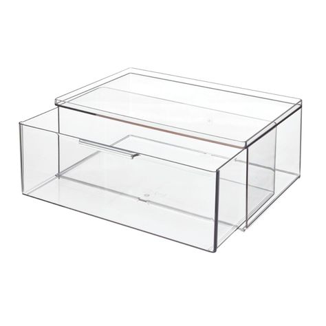 The Home Edit Stackable Drawers | The Container Store Stackable Drawers, Reach In Closet, Acrylic Drawers, Home Edit, House Updates, The Home Edit, Living Essentials, Online Closet, Kitchen Storage Solutions