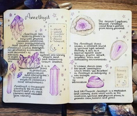 ◜ ˗ˏˋ🕊ˎˊ˗ ◞ 𝘱𝘪𝘯𝘵𝘦𝘳𝘦𝘴𝘵 ; 𝘤𝘰𝘴𝘮𝘪𝘤𝘨𝘰𝘵𝘩 Crystals Journal, Crystal Journal Ideas, Tarot Journal Ideas, Crystal Journal, Book Of Shadows Ideas, Grimoire Ideas, Bullet Journal Page Ideas, Book And Coffee, Bullet Journal Page