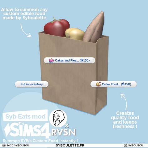 [DOWNLOAD] SYB EATS mod | Syboulette on Patreon Syb Sims4, Free Mods The Sims 4, Sims 4 Cc Assecories Patreon, Sims 4 Food Mod Patreon, Bloxburg Volleyball Court, Sims 4 Functional Camera Cc, Sims 4 Uber Eats Mod, Sims 4 Cc Food Patreon, Sims 4 Preferences Mod