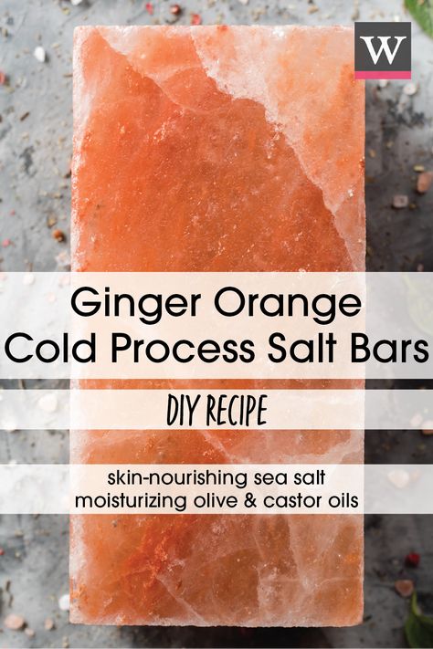 Salt Bar Soap Recipe, Sea Salt Soap Recipe, Bar Soap Making, Salt Soap Bar Recipe, Homemade Salts, Ginger Soap, Easy Soap Recipes, Sea Salt Soap, Diy Soap Recipe