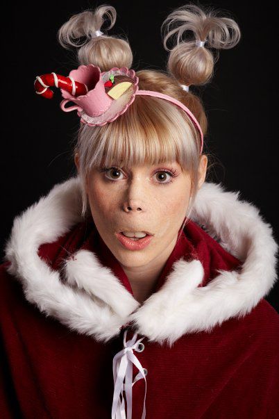 Cindy Lou Who Hair Dr Seuss Who Ville Whoville Characters, Grinch Play, Cindy Lou Hair, Grinch Hair, Who Hair, Whoville Costumes, Cindy Lou Who Hair, Cindy Lou Who Costume, Whoville Hair