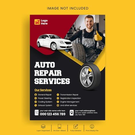 Auto mechanic care repair and car rent s... | Premium Vector #Freepik #vector #poster #services #flyer-template #business-flyer Flyer Car, Car Oil Change, Job Poster, Car Coating, Transmission Repair, Auto Mechanic, Poster Template Design, Storefront Design, Vector Poster