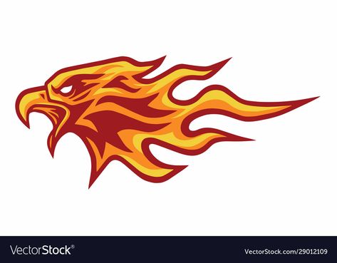 Fire Eagle, Flame Decals, Flame Logo, Eagle Drawing, Pinstripe Art, Fire Drawing, Eagle Mascot, Dragon Silhouette, Logo Mascot