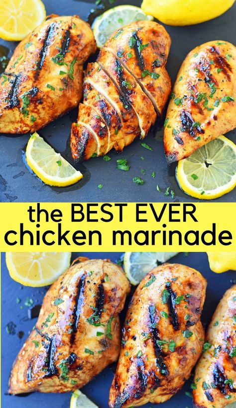 Best Ever Chicken, Perfect Grilled Chicken, Best Chicken Marinade, Modern Honey, Chicken Marinade Recipes, Squeezed Lemon, Perfect Chicken, Chicken Marinade, Marinade Recipes