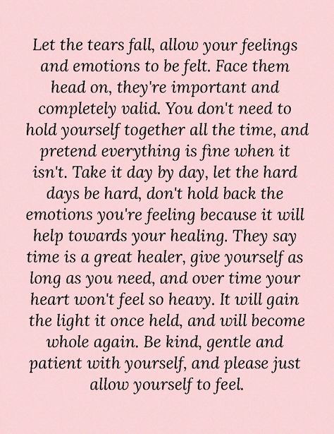 For anyone with a heavy, broken heart, this is for you #quotes #heartbreak #grief #healingquotes My Heart Feels Heavy Quotes, Heavy Heart Quotes Feelings, Heavy Heart Quotes, Heart Feels Heavy, Allow Yourself To Feel, Dear Self Quotes, Heavy Heart, Dear Self, Heart Quotes Feelings