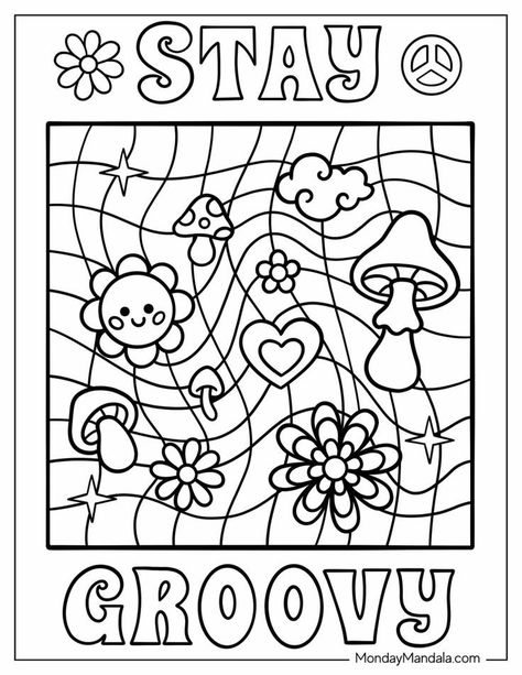 Coloring Pages To Print Aesthetic, Outlined Drawings, Hippie Coloring Pages, Drawing Outlines, Stick Drawings, Quote Coloring Pages, Detailed Coloring Pages, Free Adult Coloring Pages, Unicorn Coloring Pages