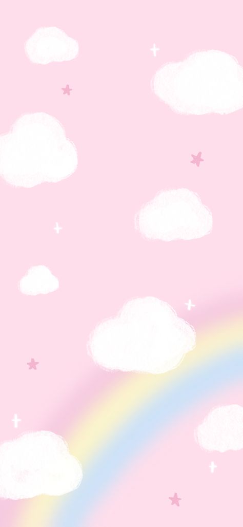 Wallpaper Backgrounds Aesthetic Minimalist, Simple Iphone Wallpaper Pastel Pink, Rainbow Clouds Aesthetic, Pastel Rainbow Aesthetic, Rainbow Wallpaper Backgrounds, Waves Wallpaper Iphone, Pink Clouds Wallpaper, Queens Wallpaper, Wallpaper Wa