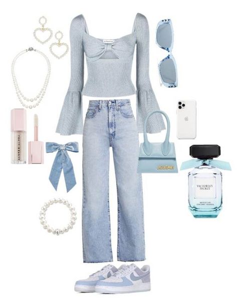 Outfit For Concert, Baby Blue Outfit, Blue Outfits, Blue Outfit, Baby Blue, Light Blue, Concert, Blue, Clothes