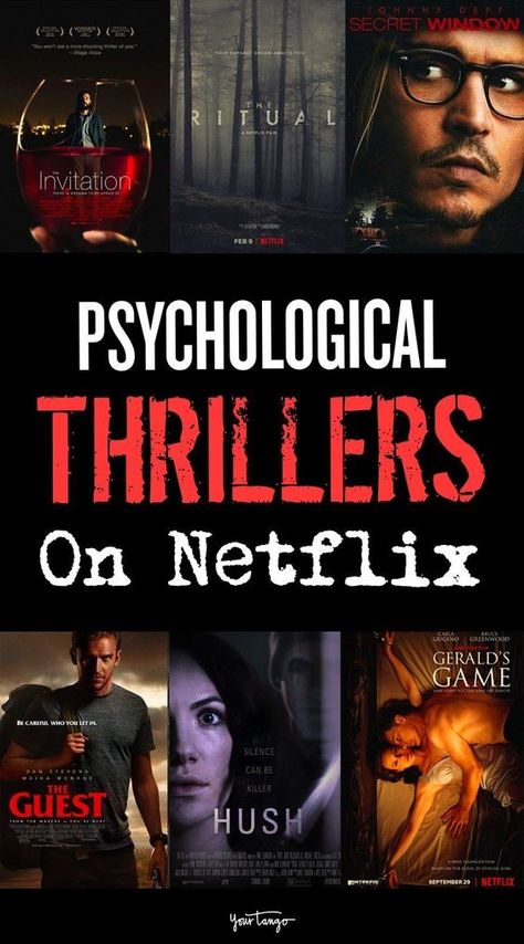 Top Netflix Movies, Best Psychological Thriller Movies, Psychological Movies, Thrillers Movies, Good Documentaries To Watch, Movies Scary, Gerald's Game, Psychological Thriller Movies, Scary Movies To Watch