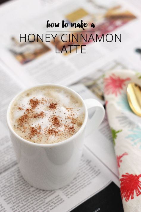 How to make a (faux) Honey Cinnamon Latte at home - A Girl Named PJ Honey Cinnamon Latte, Espresso Machine Recipes, Cinnamon Latte, Latte At Home, Espresso Recipes, Espresso At Home, Healthy Nutrition Plan, Honey Cinnamon, Cappuccino Machine