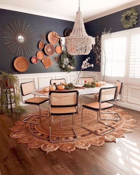 Bohemian dining room decor