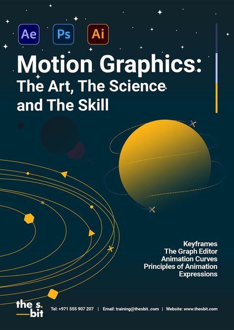 Graphic Design Course Poster, Motion Graphics Poster, Aftereffects Motion Graphics, After Effects Motion Graphics, Course Poster, Framework Design, Job Test, Principles Of Animation, Adobe After Effects Tutorials