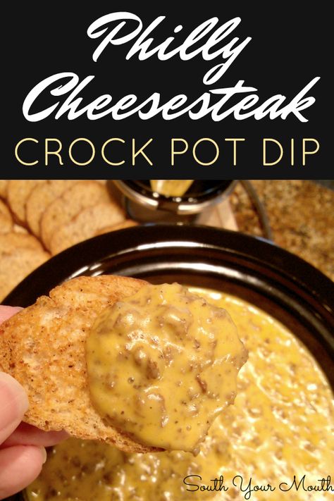 Steak Dip, Philly Cheesesteak Dip, Hearty Appetizers, Cheesesteak Dip, Philly Cheese Steak Dip, Halloween Dip, Hummus Recipes, Crockpot Appetizers, Crock Pot Dips