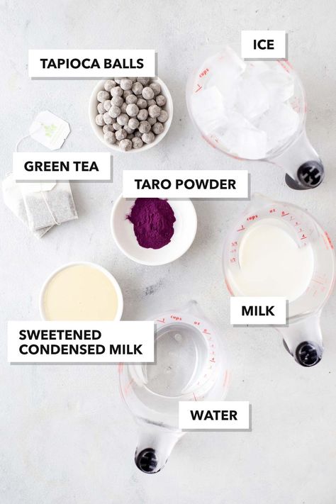 Taro Milk Tea Boba Recipe, Taro Tea Boba, Taro Smoothie Recipe, Taro Bubble Tea Recipe, How To Make Taro Milk Tea, Taro Boba Tea Recipe, Taro Tea Recipe, Taro Drink Recipe, Taro Drink