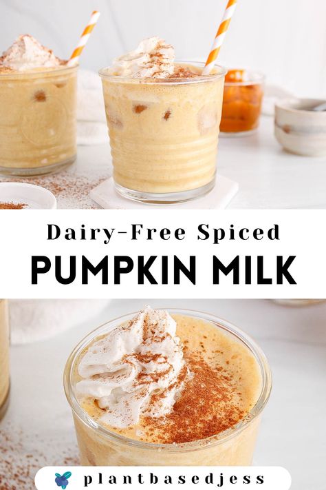 View on a short glass of spiced pumpkin milk. Spiced Milk Recipe, Healthy Pumpkin Drink, Healthy Pumpkin Drink Recipes, Easy Milk Drink Recipes, Coconut Milk Drinks Healthy, Warm Milk Drinks, Warm Milk Recipes, Pumpkin Milk Recipe, Sweet Potato Drink