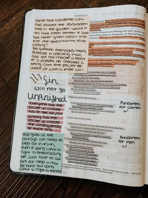 Genesis 10 Bible Journaling, The Jesus Bible Journaling, Genesis 3 Bible Journaling, Genesis Bible Study Notes, Genesis Bible Journaling Notes, Genesis Bible Study, Bible Highlighting, Bible Journal Notebooks, Bible Journaling Ideas Drawings