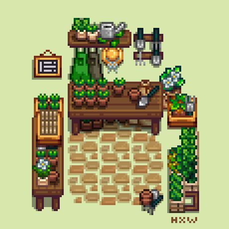 Stardew Valley Notion Template, Stardew Aesthetic Mods, Stardew Outdoor Decor, Stardew Valley Update, Stardew House Color, Stardew Valley Cellar Design, Stardew Valley House Exterior, Stardew Farm Ideas, Stardew Valley Farm Layout Aesthetic