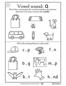 Which of these pictures shows a word that has a in the middle? In this early reading worksheet, your child identifies simple words with a short a vowel sound in the middle. Vowels Kindergarten, Middle Sounds Worksheet, 1st Grade Reading Worksheets, Short Vowel Worksheets, Classroom Wishlist, Ending Sounds, Middle Sounds, Cvc Activities, English Worksheets For Kindergarten