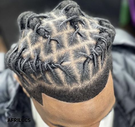 Braided Hairstyles Dreads, Male Short Locs Hairstyles Black Man, Male Retwist Styles, Barrow Twist Dreads Men, Dread Inspo Men, Dreads Cornrows Men, Locs Designs For Men, Dreaded Hairstyles For Men, Cornrow Dreads Hairstyles