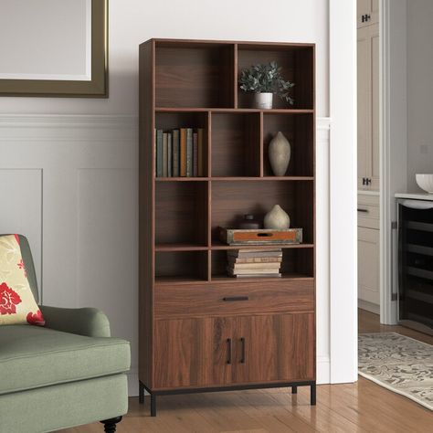 Record Room, Bookcase Wood, Open Display Shelf, Storage Bookcase, Brooklyn Apartment, Wide Sideboard, Bookshelf Storage, London Flat, Wood Bookcase