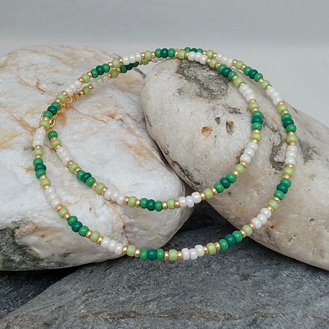 Green beaded necklace