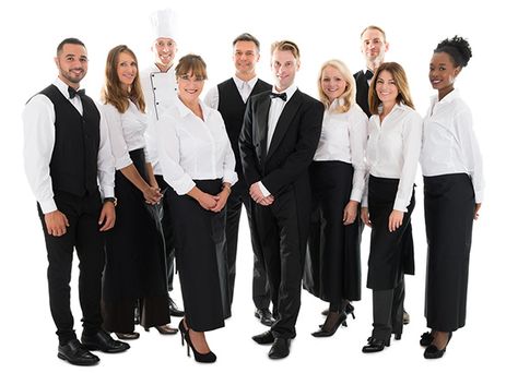 5 Things To Consider When Buying Uniforms For Your Restaurant Staff Professional Uniforms, Employee Uniform, Overseas Jobs, Restaurant Uniforms, Hotel Uniform, Staff Uniforms, Hospitality Uniform, Dubai Shopping, Hotel Industry