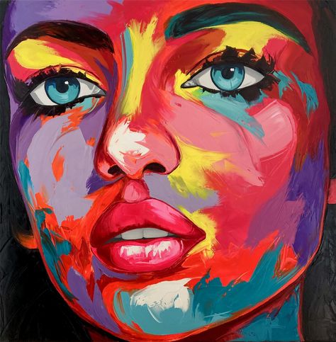 Colorful Acrylic Portrait Painting On Canvas Large Palette Knife Face Oil Impasto Hand Painted Modern Home Wall Art Decor| | - AliExpress Modern Oil Painting Portrait, Abstract Painting Acrylic Face, Colorful Self Portraits Paintings, Digital Art Oil Painting, Oil Painting Abstract Portrait, Painting Ideas Face On Canvas, Portrait Art Acrylic Faces, Abstract Art Face Painting, Painted Faces Acrylic