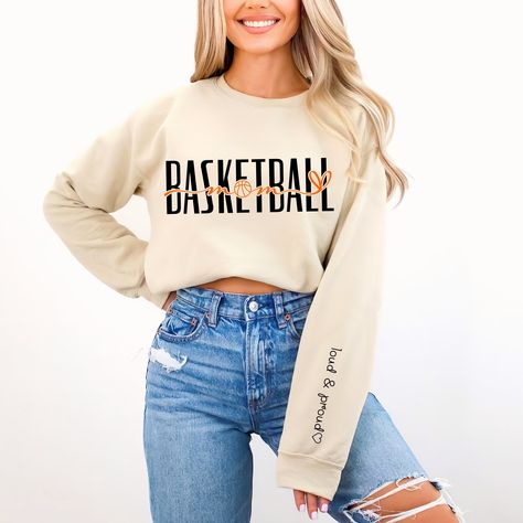 Diy Basketball Mom Shirt Ideas, Senior Mom Basketball Shirts, Mom Basketball Shirt Ideas, Basketball Mom Sweatshirt, Basketball Mom Shirt Ideas, Basketball Mom Svg, Game Day Svg, Basketball Mom Shirts, School Spirit Wear