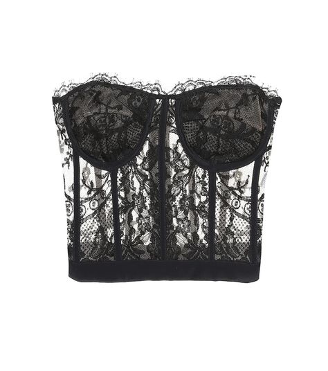 Alexander McQueen - Lace bustier | Mytheresa Alexander Mcqueen Aesthetic, Black Lace Corset Top, Silk Bodysuit, Lace Bustier Top, Burberry Print, Png Clothes, Black Lace Corset, Top Bustier, Lace Corset Top