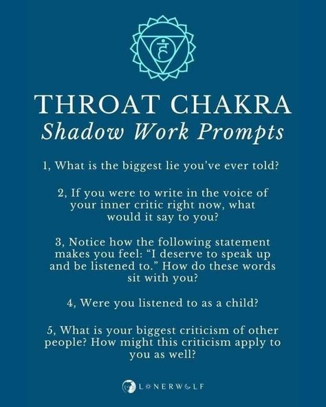 Shadow Work Prompts, Shadow Work Spiritual, The Throat Chakra, Throat Chakra Healing, Chakra Health, The Seven Chakras, Healing Journaling, Low Estrogen, Chakra Affirmations