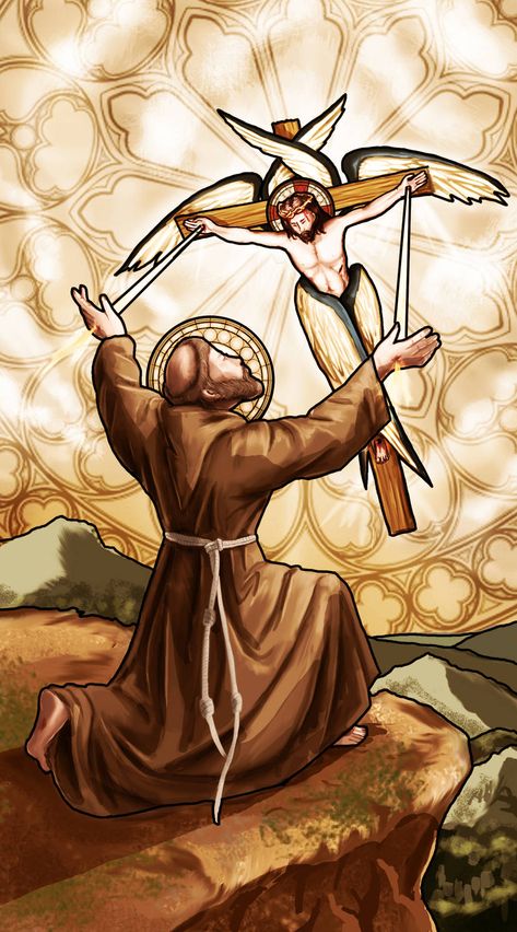 Stigmata of St Francis of Assisi by ArtFriar on Deviant Art Saint Francis Of Assisi Art, Personalized Souvenirs, Francis Assisi, St Francis Assisi, Saint Francis Of Assisi, St Francis Of Assisi, Sao Francisco, Religious Pictures, Saint Francis