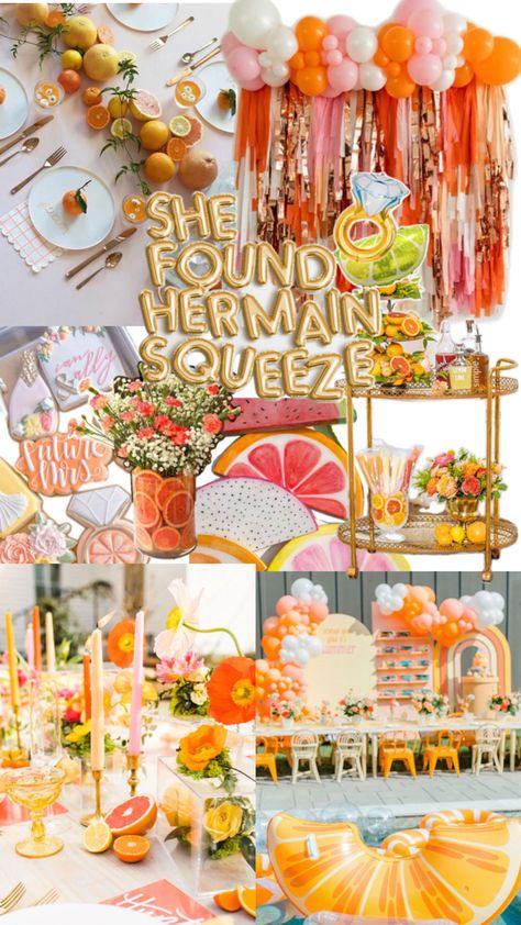 Party inspo for the a main squeeze event. Perfect for any bridal event! Shop our invitation templates on Etsy (🔗 in profile) and our party supplies recommendations on Amazon! Follow @thatsmyvibedesigns for more party inspo! Summer Bachelorette Party Themes, Main Squeeze Bachelorette, Bachelorette Miami, Summer Bachelorette Party, She Found Her Main Squeeze, Found Her Main Squeeze, Hens Party Themes, Small Beach Weddings, Pink Green Wedding