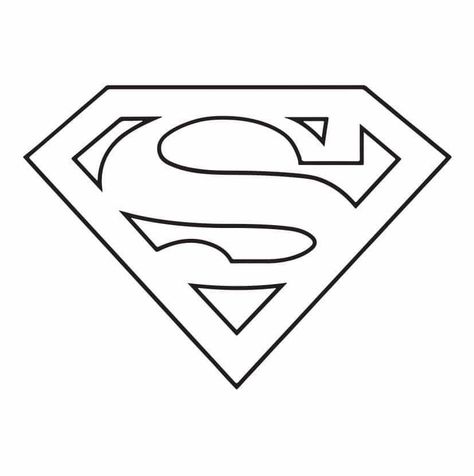 Superman Crafts, Superhero Logo Templates, Superman Coloring Pages, Superman Drawing, Logo Superman, Batman Coloring Pages, Superman Symbol, Superhero Coloring Pages, Logo Outline