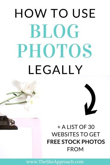 How to legally use photos on your blog - The She Approach - Steer clear of legal issues and find out how you can use pictures you don't own on your blog or website. Freebie included: a list of 30 stock free photos websites to get free images from, royalty free. Grab it now and start creating beautiful blog and social media graphics. #bloggingtips #startablog Earn Money Blogging, Website Tips, Internet Marketing Strategy, Photo Website, Successful Blog, 5 Months, Web Marketing, Blog Design, Blog Traffic