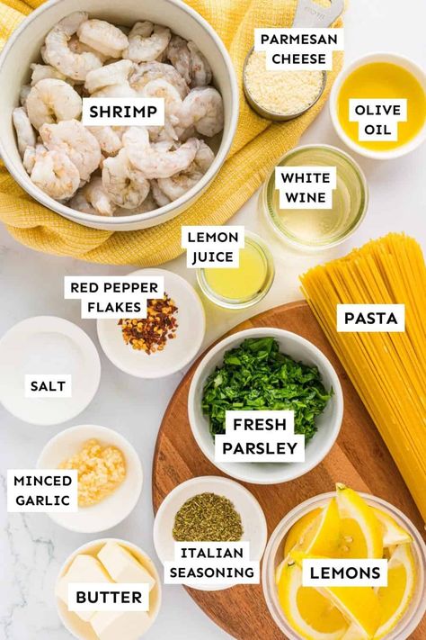 Lemon Shrimp Pasta, Easy Shrimp Pasta, Beef Freezer Meals, Shrimp Scampi Pasta, Scampi Pasta, Comfort Pasta, Shrimp Scampi Recipe, Scampi Recipe, Seafood Platter