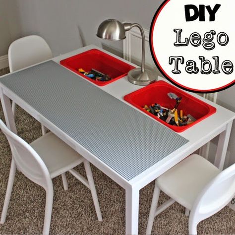 Lego Tables Diy, Ikea Lego Table Hack, Kids Lego Table, Table Lego Diy, Ikea Lego Table, Lego Tables, Diy Lego Table, Table Lego, Lego Table Ikea