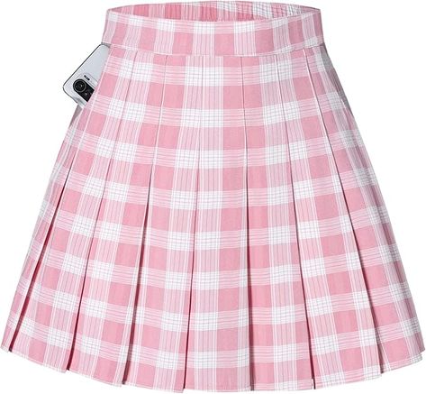 SANGTREE Women Hot Pink Pleated Tennis Skirts, High Waist Skater Mini Short Skort Skirt for Y2K Style Women, Rose Red, US XL at Amazon Women’s Clothing store Layers Skirt, Uniform Skirt, Womens Pleated Skirt, Pleated Skirt Short, Athletic Skort, Skirt Plus Size, Pink Mini Skirt, Pleated Tennis Skirt, Printed Pleated Skirt