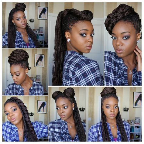 Micro Braids Hairstyles, Braids Styling, Faux Loc, Cabello Afro Natural, Blonde Box Braids, Long Box Braids, Pelo Afro, Micro Braids, Box Braids Styling