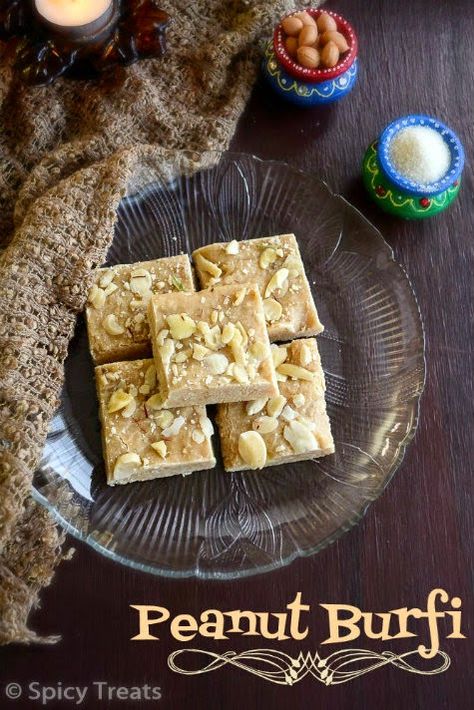 Peanut Burfi Recipe Peanut Burfi, Peanut Barfi Recipe, Farali Recipes, Recipe Using Milk, Burfi Recipe, Dessert Recipes For Kids, Diwali Sweets, Sweet Meat, Indian Sweet