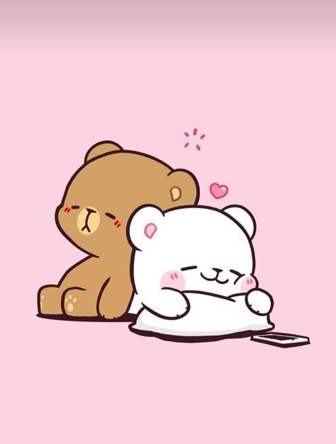 Milk And Mocha Valentine, Mochi And Milk Bear, Milk And Mocha Hug, Milky And Mocha, Milk And Mocha Bear, Milk Bear, Milk And Mocha, Wallpers Pink, Milk Mocha