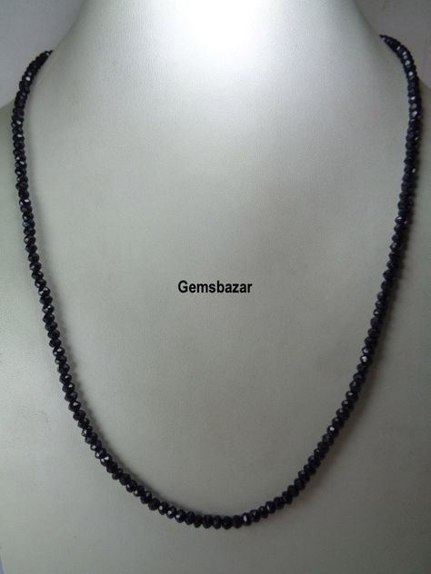 PRICES MAY VARY. 3.5-4mm Faceted Genuine Black Spinel Rondelle Beads Necklace,21 Inches Necklace, Healing Beads Necklace Color: black Healing Beads, S Hook, Long Beaded Necklace, Black Spinel, Beading Supplies, Beads Necklace, Stone Names, Jewelry Making Beads, Michael Kors Jet Set