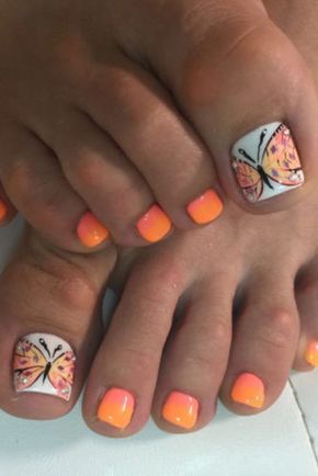 21 Pretty Toe Nail Designs for Your Beach Vacation                                                                                                                                                                                 More Pedicure Designs Toenails, Unghie Nail Art, Nagellack Trends, Toe Nail Color, Pretty Toe Nails, Summer Toe Nails, Cute Toe Nails, Pedicure Designs, Nails Spring