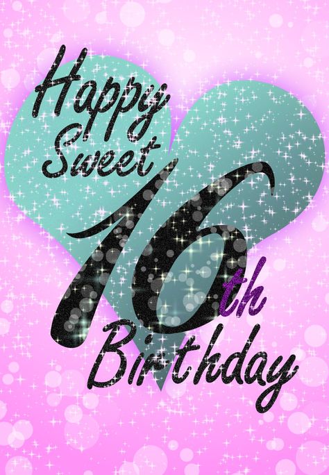 Sweet 16 - Free Printable Birthday Card | Greetings Island 16th Birthday Quotes, Happy Birthday Sweet 16, 16th Birthday Wishes, Birthday Wishes Girl, Free Printable Birthday Cards, 16th Birthday Card, Happy 16th Birthday, Happy Birthday Daughter, Sweet Sixteen Birthday