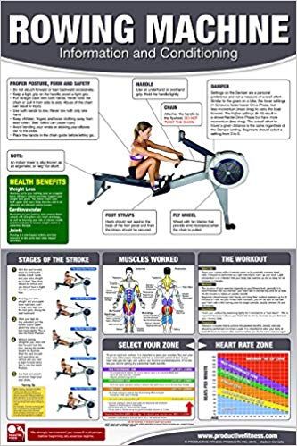 Rowing Machine Poster/Chart: How to use a rower - How to use an Erg - Full Body Workout Laminated - 24x36 inches: Mike Jespersen: 9781926534565: Amazon.com: Books Rowing Machine Workout, Fitness Hacks, Rowing Workout, Indoor Rowing, Popular Workouts, Rowing Machine, Mental Training, Motivation Fitness, Band Workout