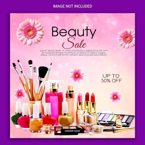 Beauty cosmetics product sale social med... | Premium Psd #Freepik #psd #make #make-up #website-banner #cosmetic-products Makeup Banner Design, Banner Cosmetic, Cosmetics Advertising, Facebook Frame, Lip Gloss Homemade, Advertising Banner, Product Sale, Cosmetics Banner, Banner Advertising